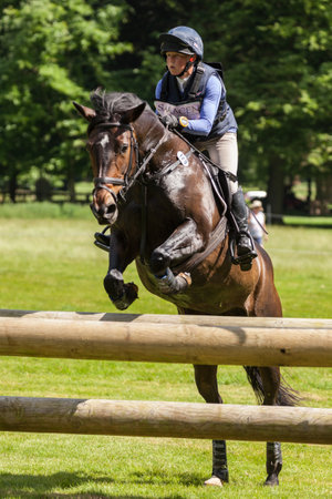 HOUGHTON, NORFOLK/ENGLAND - May 27th 2017: Houghton International Horse Trials 2017 Rosalind Canter riding Pencos Crown Jewel. Including cross country, eventing, show jumping and dressage at the top levelのeditorial素材