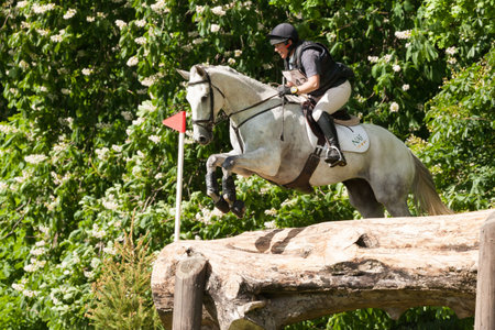HOUGHTON, NORFOLK/ENGLAND - May 27th 2017: Houghton International Horse Trials 2017 Rosie Thomas riding Heat Wave. Including cross country, eventing, show jumping and dressage at the top levelのeditorial素材