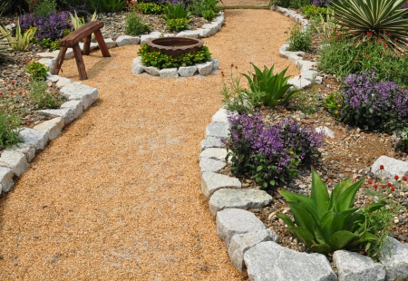 Garden landscape and relaxationの写真素材