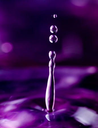Water drop macro in motion