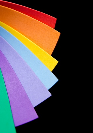 Rainbow colorful paper for backgroundの写真素材