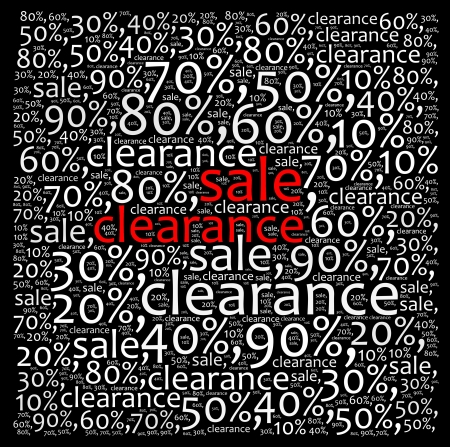 Sales discount info text graphics and arrangement の写真素材