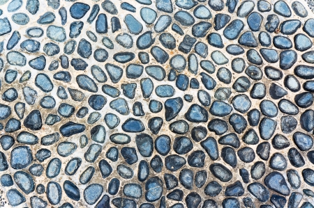 Pebble pattern in pathwayの写真素材
