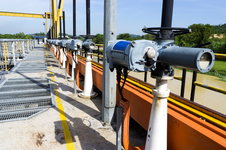 Valve control for water intakeの写真素材