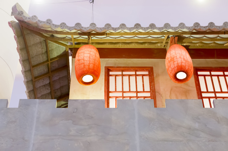 Chinese lanterns during new year festivalの写真素材