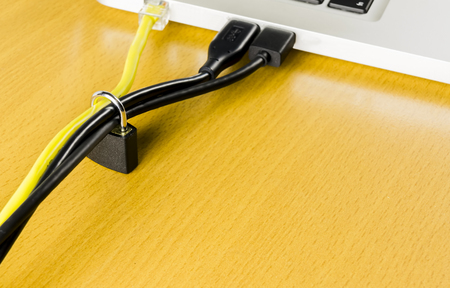 Network and data protection concept with padlockの写真素材