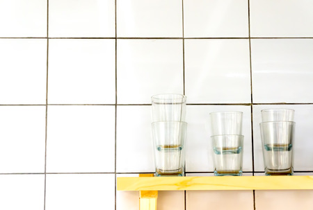 Simple home kitchen modern and stylish decoration. Elegant, modern, simple setting.の写真素材