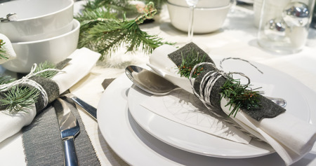 Simple home kitchen modern and stylish decoration. Elegant, modern, simple setting.の写真素材