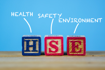 Infographic Safety and Health word or term commonly used. Arrangement of alphabet with safety and health concept.の写真素材