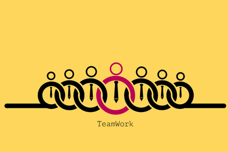 Leadership and teamwork concept.のイラスト素材