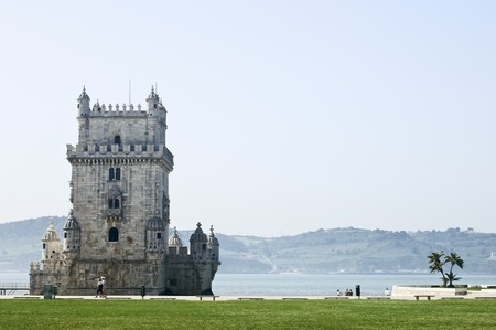Tower of Belem (Torre de Belem), Lisbon, Portugalのeditorial素材