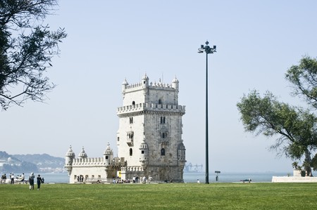 Tower of Belem (Torre de Belem), Lisbon, Portugalのeditorial素材