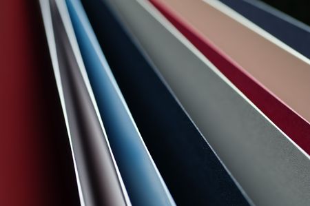 Closeup of paper samplerの写真素材