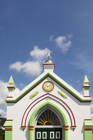 Small church named imperio in Pico island, Azoresの写真素材