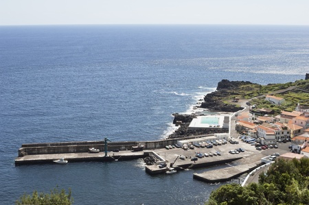 Fishing port in Pico island, Azoresの写真素材