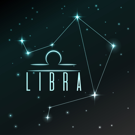 Air symbol of Libra zodiac sign, horoscope, vector art and illustration.のイラスト素材