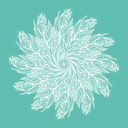 Template greeting card or invitation with feathers.のイラスト素材