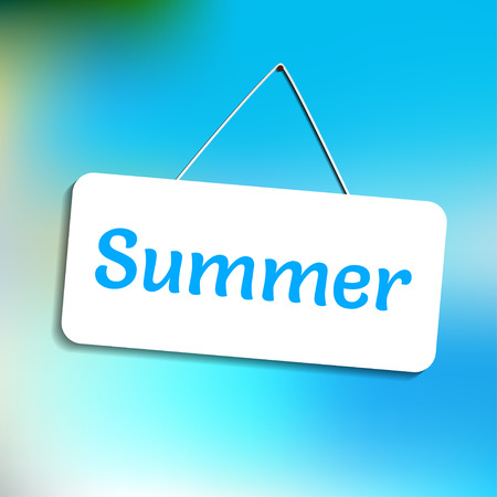door sign summerのイラスト素材