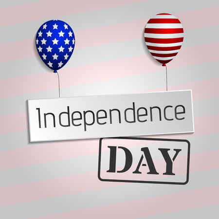 4th of july background. classic postcard. USA Independence day greeting card. Vector illustrationのイラスト素材
