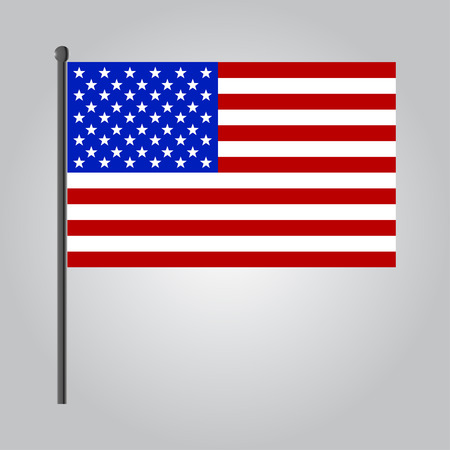 vector flat design USA flag iconのイラスト素材
