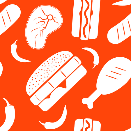 American fast food pattern.のイラスト素材