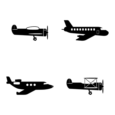 Plane icons setのイラスト素材