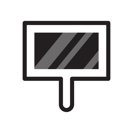 Black and white vector price tag holder. For menu cafe takeaway, icons for cafe, app, packaging. Line icon.のイラスト素材