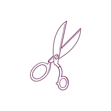 Big old tailor scissors isolated on white backgroundのイラスト素材