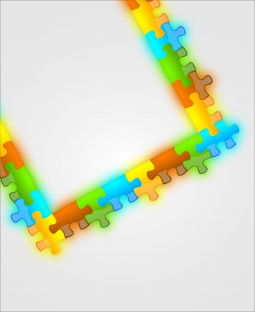 Color and glossy puzzle frame background usefull for cover pages, brochure, presentation and advertising messagesの写真素材