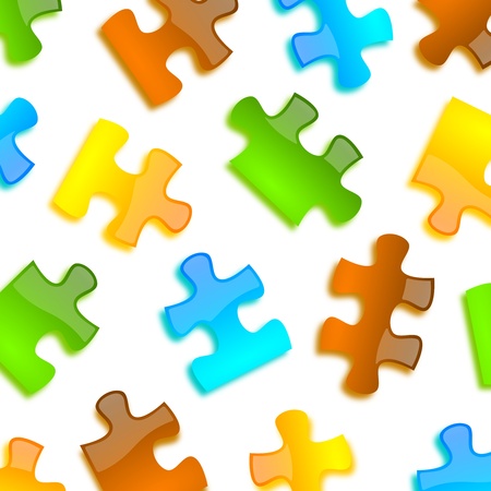 colored puzzle pieces backgroundの写真素材