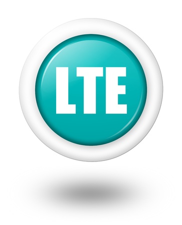 LTE telecommunication symbol with shadowの写真素材