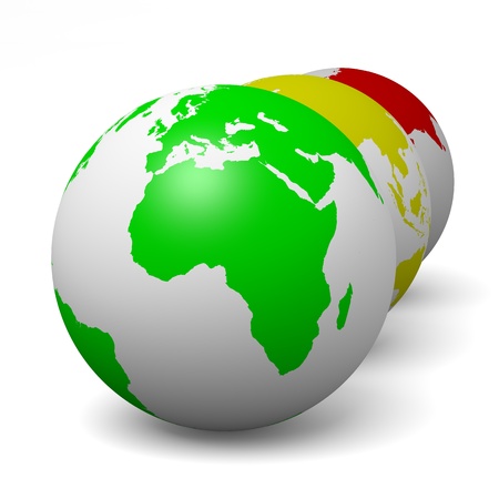 Globes series green ecology concept 3d illustrationの写真素材