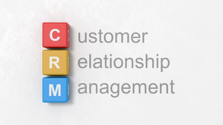 Customer Relationship Management, CRM Concept Illustrationの写真素材