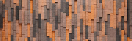 Orange Vertical Rectangles 3D Pattern Background