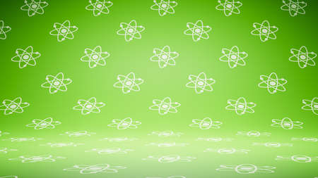 Empty Blank Green Atom Symbol Pattern Studio Backgroundの写真素材