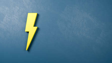 Thunderbolt Symbol on Plastered Wall