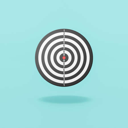 Dart Target on Blue Backgroundの写真素材