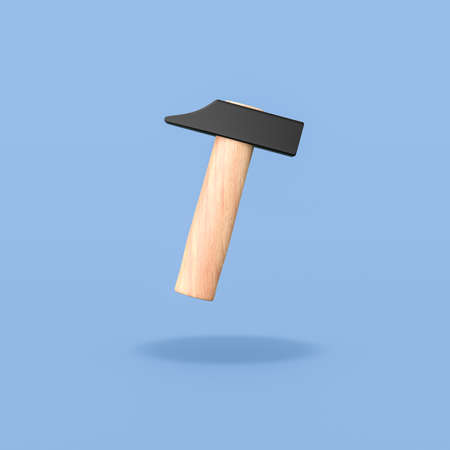 One Hammer on Blue Backgroundの写真素材