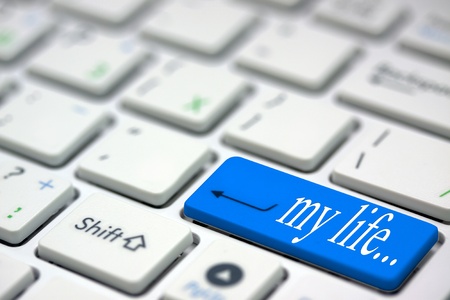 Computer life in the social networks of the global Internetの写真素材
