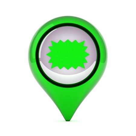 picture a beautiful, green, glossy icons on white backgroundの写真素材