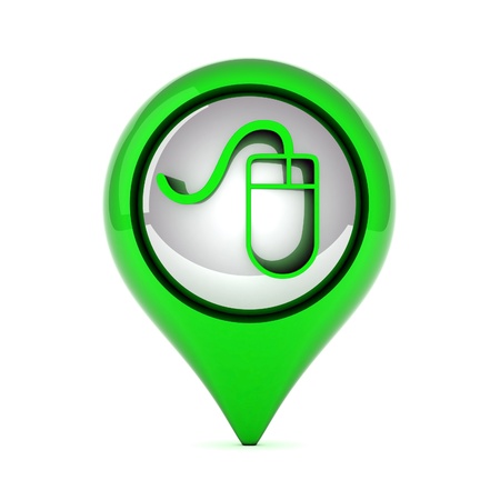 picture a beautiful, green, glossy icons on white backgroundの写真素材