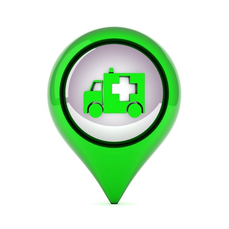 picture a beautiful, green, glossy icons on white backgroundの写真素材