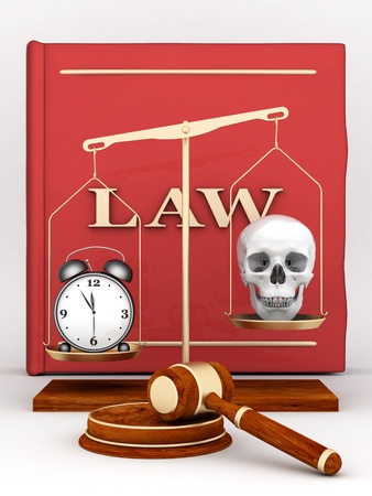beautiful image of judicial attributes on a white backgroundの写真素材