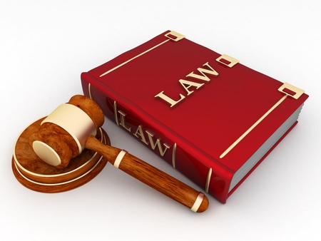 beautiful image of judicial attributes on a white backgroundの写真素材