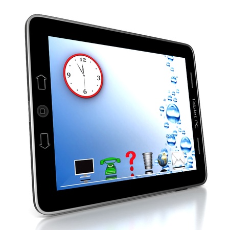 Image of computer technology on a white background isolatedの写真素材