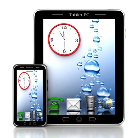 Image of computer technology on a white background isolatedの写真素材