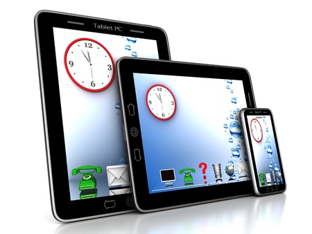 Image of computer technology on a white background isolatedの写真素材