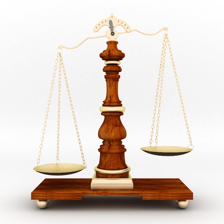 beautiful image of judicial attributes on a white backgroundの写真素材