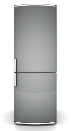 Picture a beautiful refrigerator on a white backgroundの写真素材