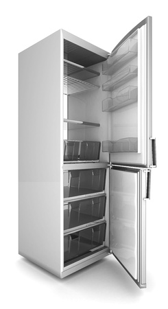 Picture a beautiful refrigerator on a white backgroundの写真素材